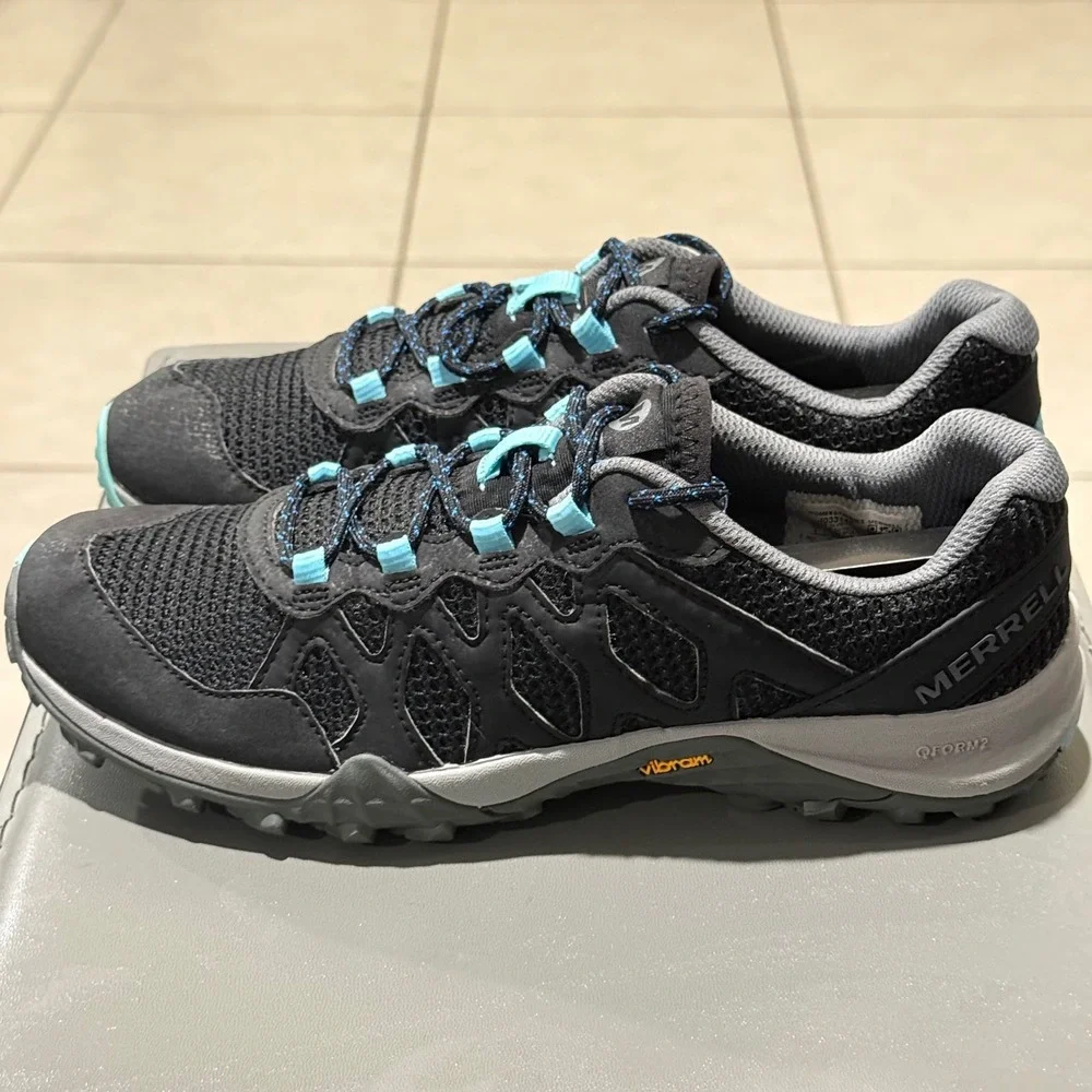 Merrell Women Siren Edge 3 Aerosport Hiking Trail Shoes Black / Turquoise / Aqua